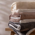 Lux Sherpa Fleece Throw Natural - 127 x 152cm